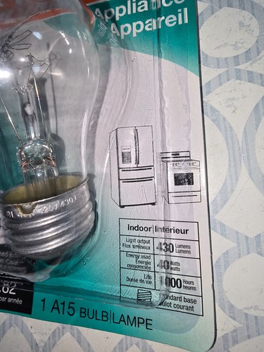 SYLVANIA 40A15/CL/APPL/BL A15 BULB INDOOR 430LUMENS 40W - Picture 2 of 5