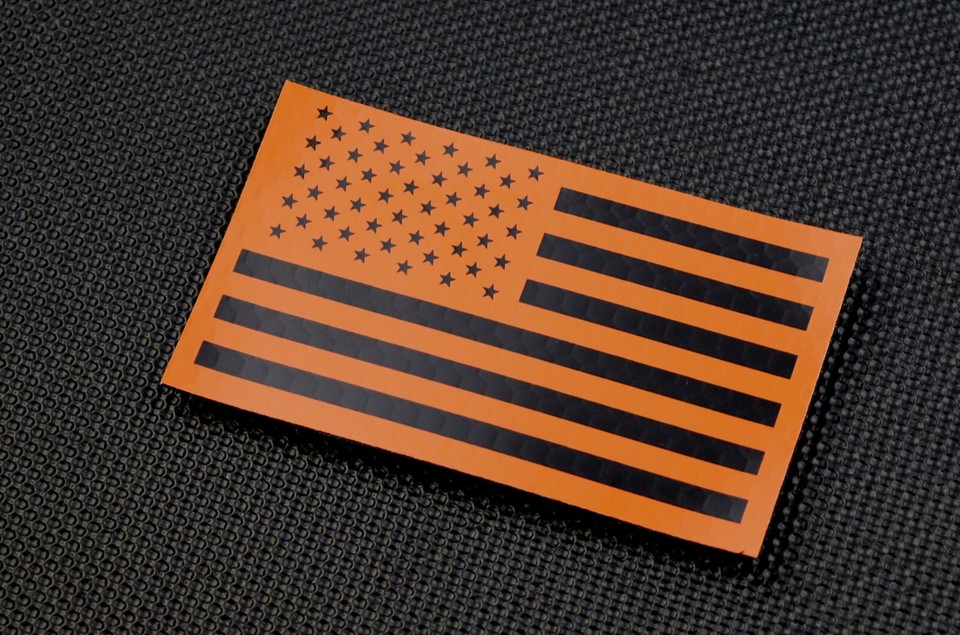 SAR Infrared US Flag Patch Orange & Black Search & Rescue IR Hook ...