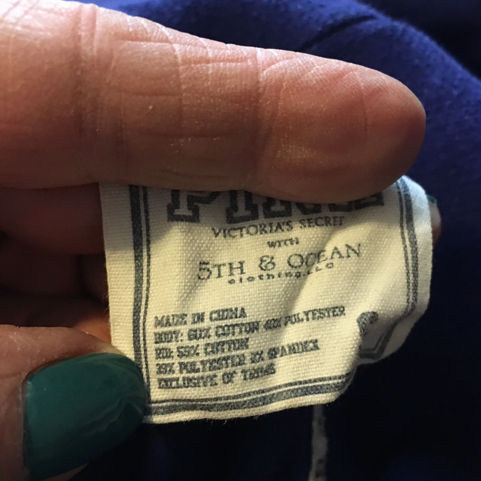 UNDERCOVER Felpa con cappuccio NFL New York Giants donna taglia small blu rosa Victoria Secret tasca