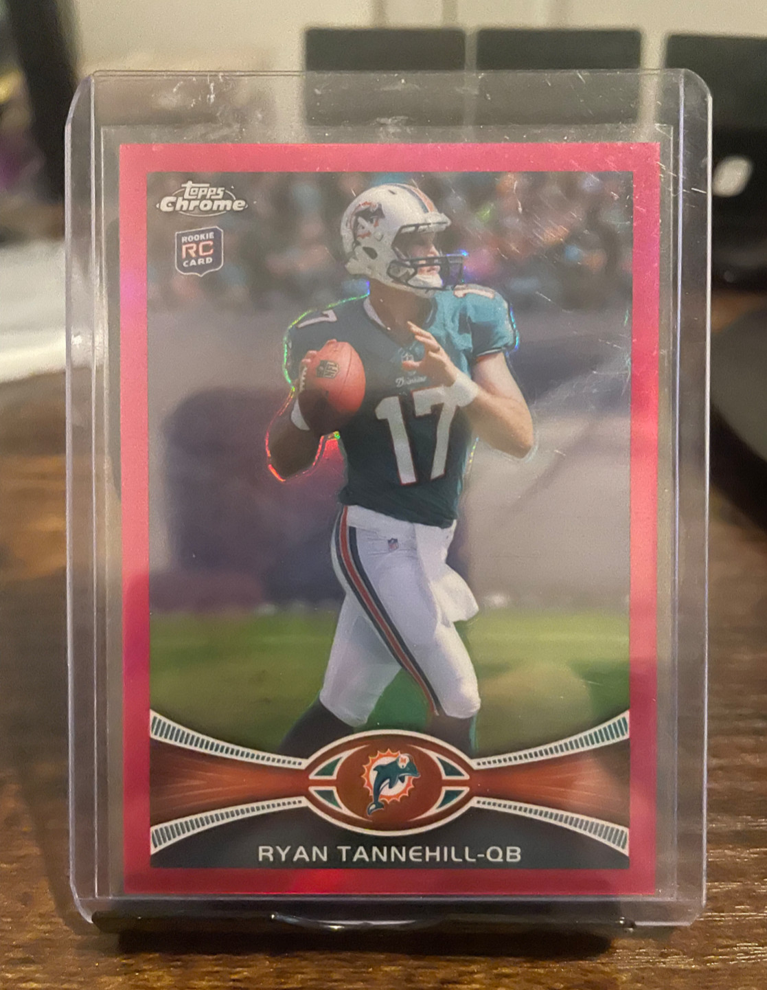 2012 Topps Chrome Ryan Tannehill Pink Refractor RC /399 Miami Dolphins