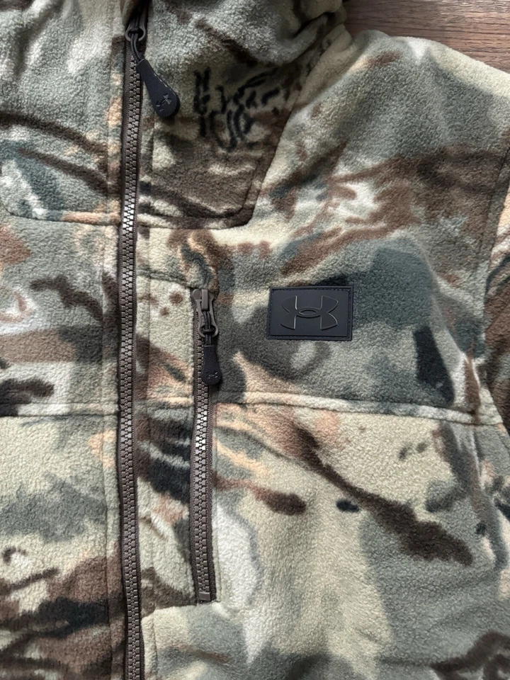 Under Armour UA RUT Windproof Scent Control Microfleece Forest Camo Jacket Large - Image 4 of 4