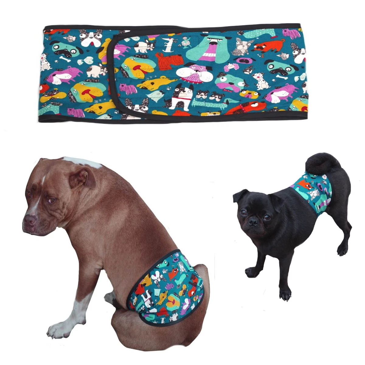 Dog Belly Band Wrap Cartoon Canines Male Toilet Training Puppy Stop Marking