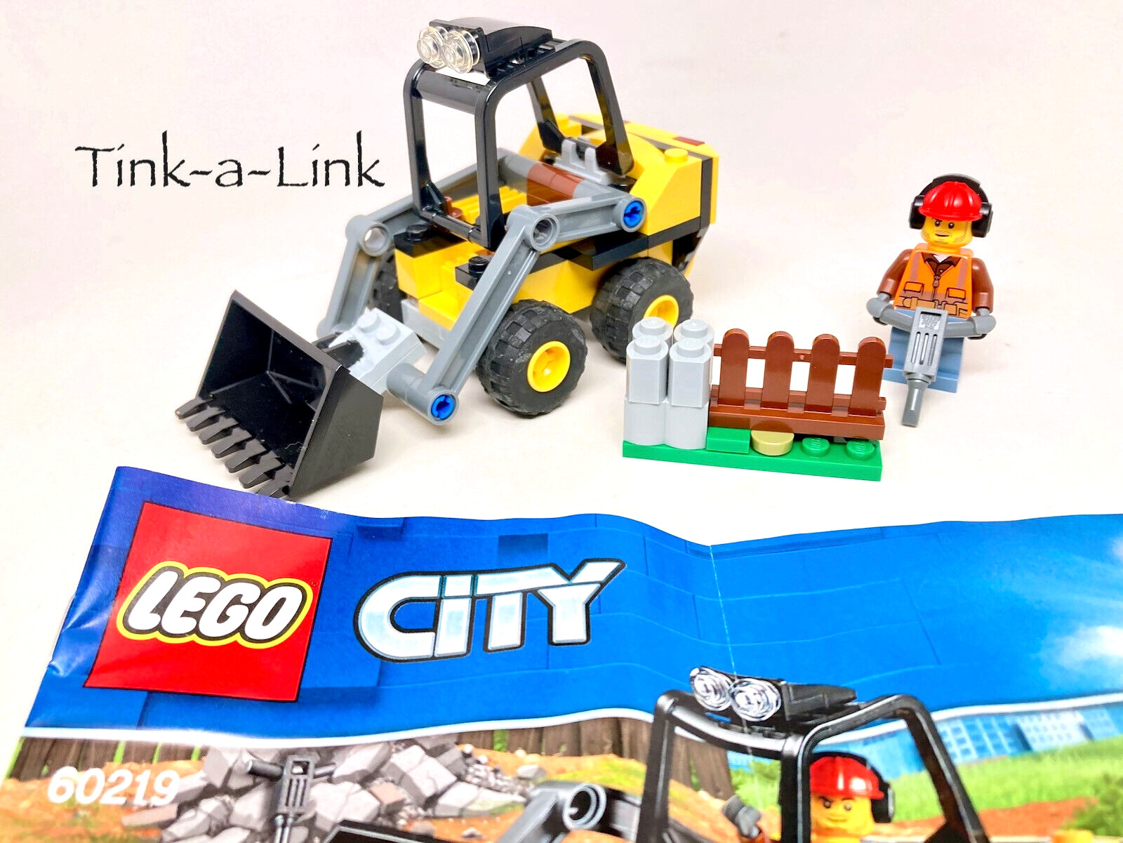 LEGO 60219 Construction Loader City Set Complete EC with Manual Skid Steer