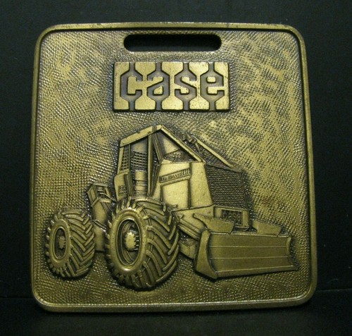 RARE! Case 825 Logging Skidder Brass Pocket Watch Fob Forestry Timber Woods HTF