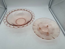 2er Set Vintage Glas Schalen Schüsseln Deko Oranges Glas Buntglas Obstschale