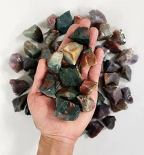Raw BLOODSTONE Crystal - 1" to 2" from India - aka Heliotrope - Bulk Crystals