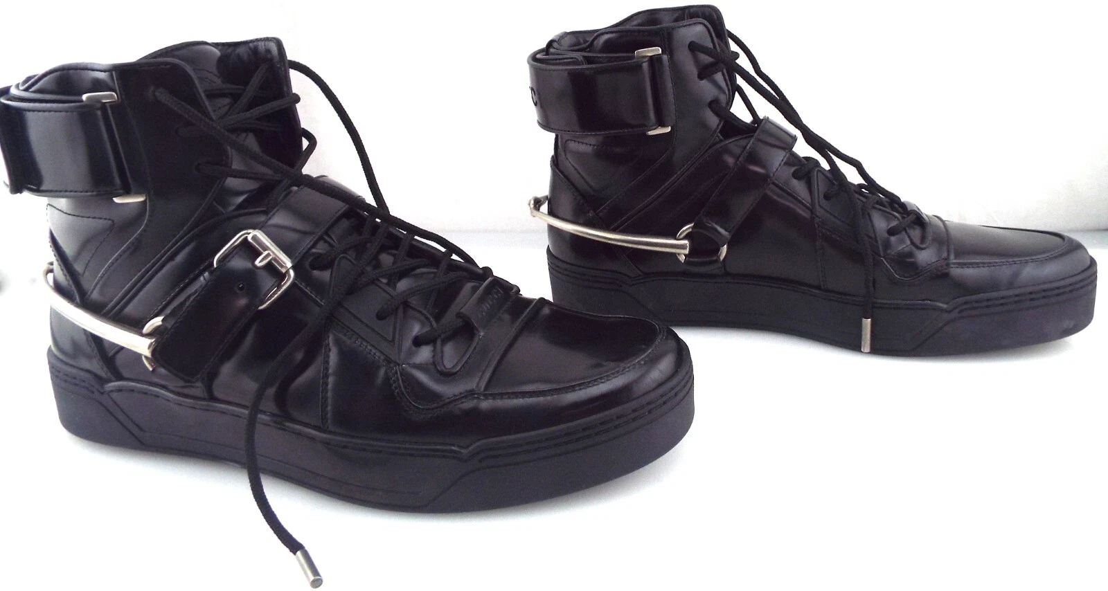 Gucci   Magnum Calf/Miro   Chaussures noires montantes souples 407373   UK TAILLE 8 / US TAILLE 8,5