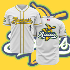 NEW Savannah Bananas Baseball Jersey 3D Shirt All Size AD32