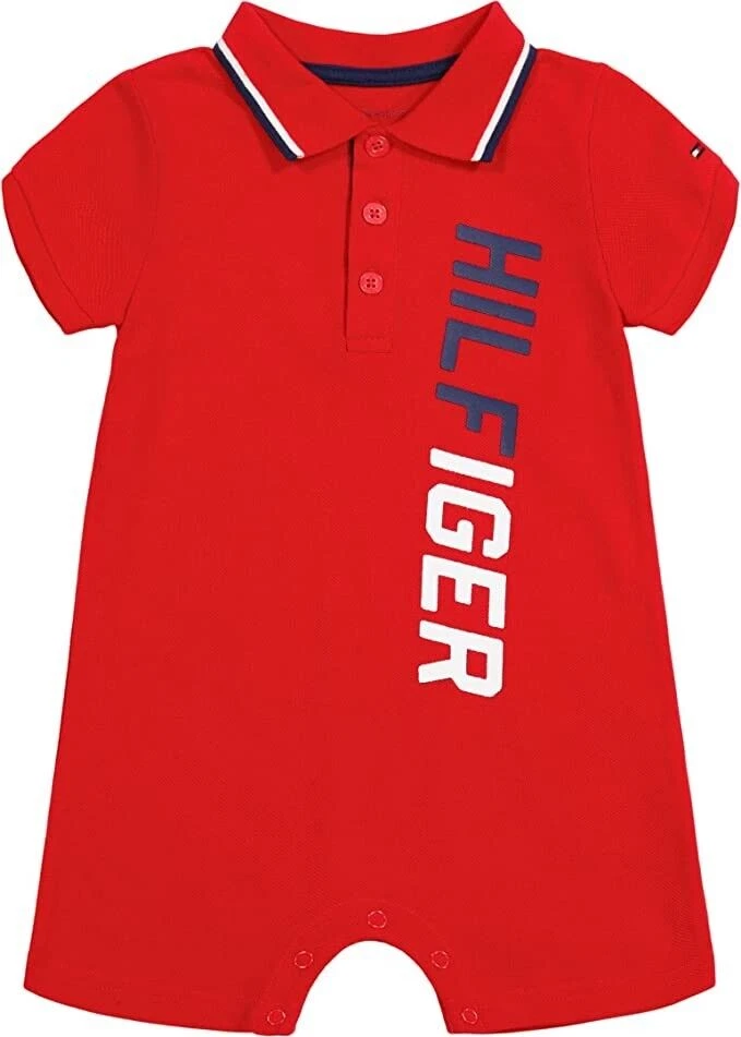 TOMMY HILFIGER 4 Piece Baby Boy's Logo Graphic Romper, Pants +2 Body Suit - Image 2 of 4