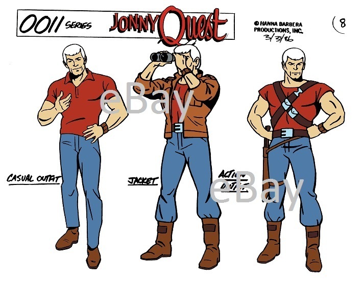 JONNY QUEST MODEL SHEET PRINT Hanna Barbera RACE BANNON b