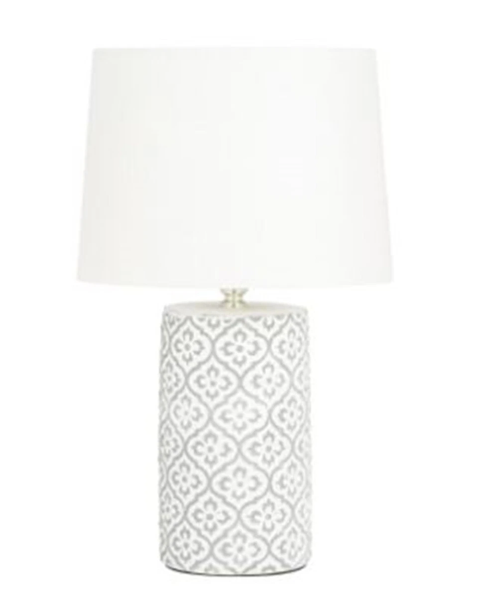 Elegant Quatrefoil Cylinder Table Lamp Unique Lighting Feature For