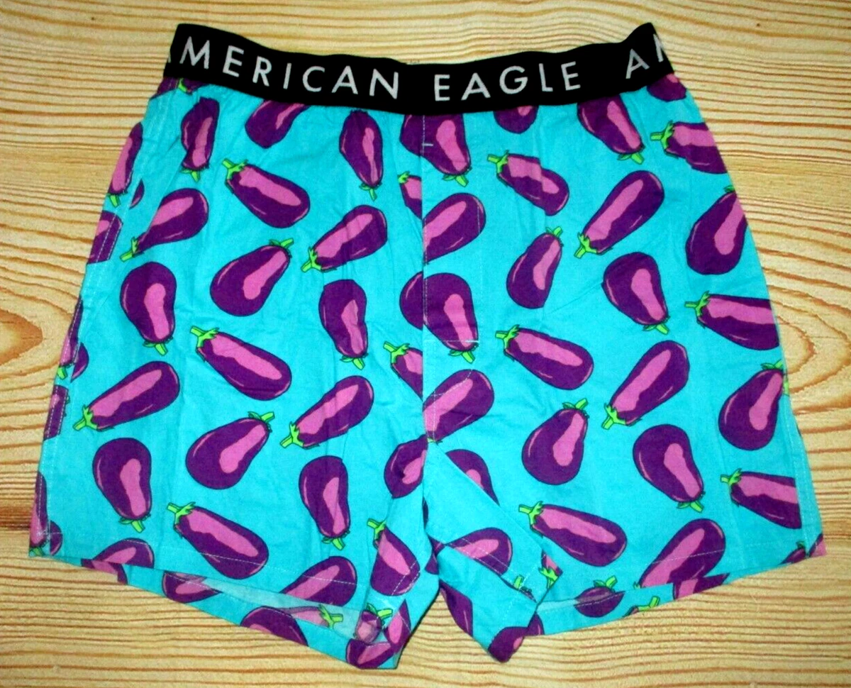 MENS AMERICAN EAGLE EGGPLANT STRETCH BOXER SHORTS SIZE XS 26 28