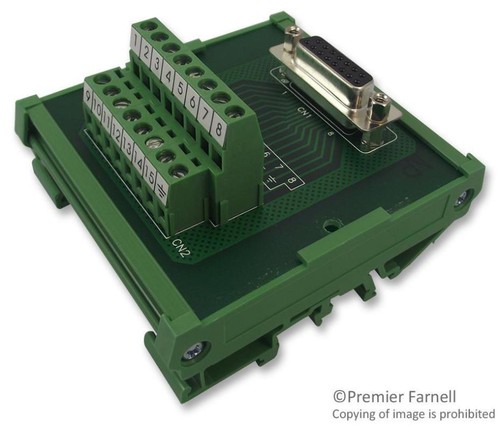 Terminal Block Interface, D Sub 25 Way Socket to Screw Terminals - MOD-25-F - Picture 2 of 3