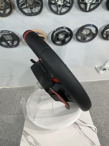 Racing Steering Wheel | CS Style | Custom Fit | Leather & Paddle Shifters - Picture 3 of 4