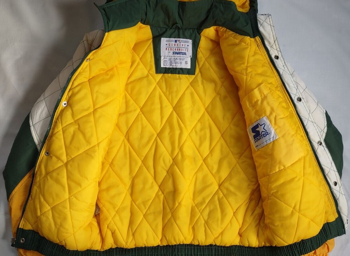 VTG RARE 80's STARTER OAKLAND ATHLETICS FULL ZIPP WITH HOOD VTG RARE 80's STARTER OAKLAND ATHLETICS FULL ZIPP WITH HOOD