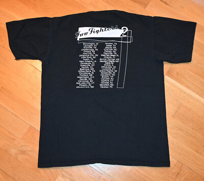 1990's FOO FIGHTERS* vtg rare rock 2000 TOUR concert tee t