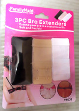 FamilyMaid 3 pc. Bra Extenders  94032 2 hooks Black, Tan, White NEW