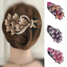 Large Duckbill Clip Banquet HairClip Headwear Fashion Rhinestone Hairpin Updo