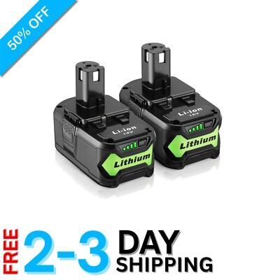 #ad Rechargeable 18V Lithium Ion Batteries Compatible with Ryobi Power Tools 2 Pack $76.07