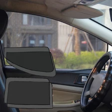 4pcs Magnetic Car Front Rear Window Mesh Shield Sun shade Cover UV Protection