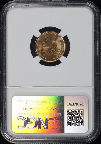 1957-D Lincoln Wheat Cent NGC MS-65 RB - Toned! - Picture 2 of 2