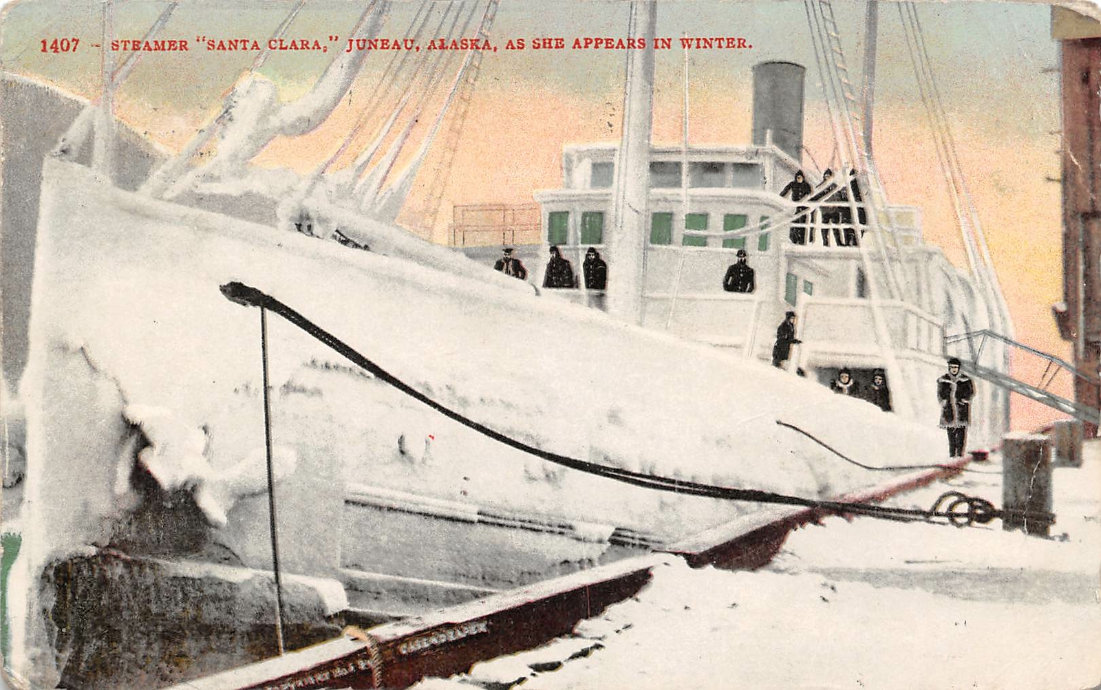 Steamer Santa Clara Ice Covered Juneau Alaska 1909 postcard eBay