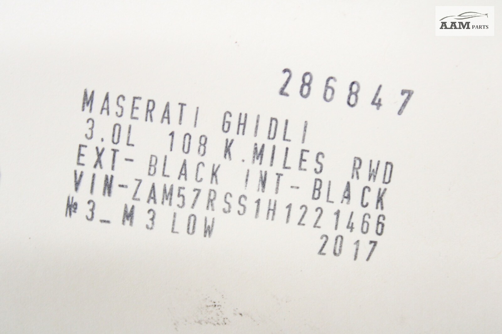 17-20 MASERATI GHIBLI PARKING BRAKE SYSTEM CABLE WIRE HEAT SHIELD W/ BRACKET OEM