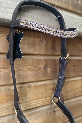 Frontal Cheval Cristaux Et Perles Preciosa - Neuf - Equestriana