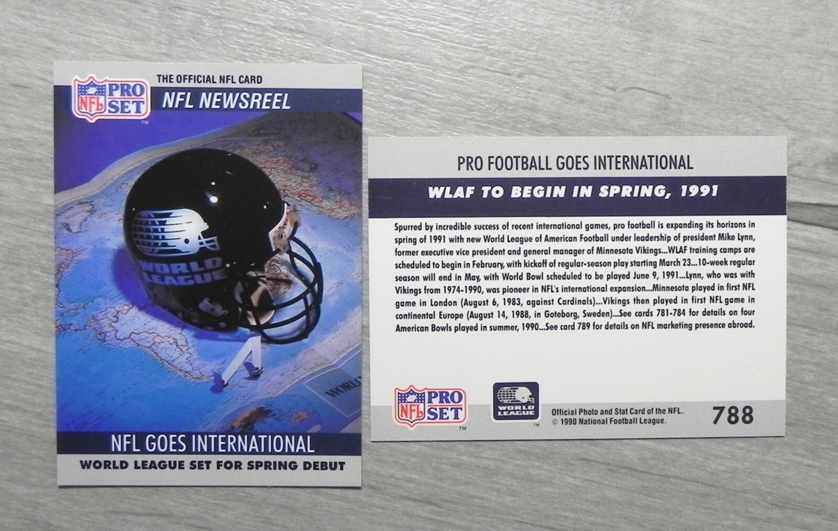 NFL GOES INTERNATIONAL (1) 1990 PROSET Card #788 _ WLAF To Begin