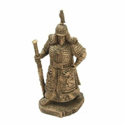Koreanische traditionelle handgefertigte Figur ''Yi Sun Shin'' Admiral / messingfarbene Statue