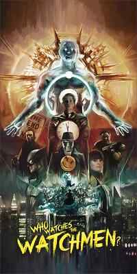 Who Watches The Watchmen Movie Comic Poster Giclee Print 12x24 Mondo
