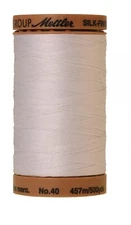 Silk-Finish 40wt Solid Cotton Thread 500yd/457M White # 9135-2000
