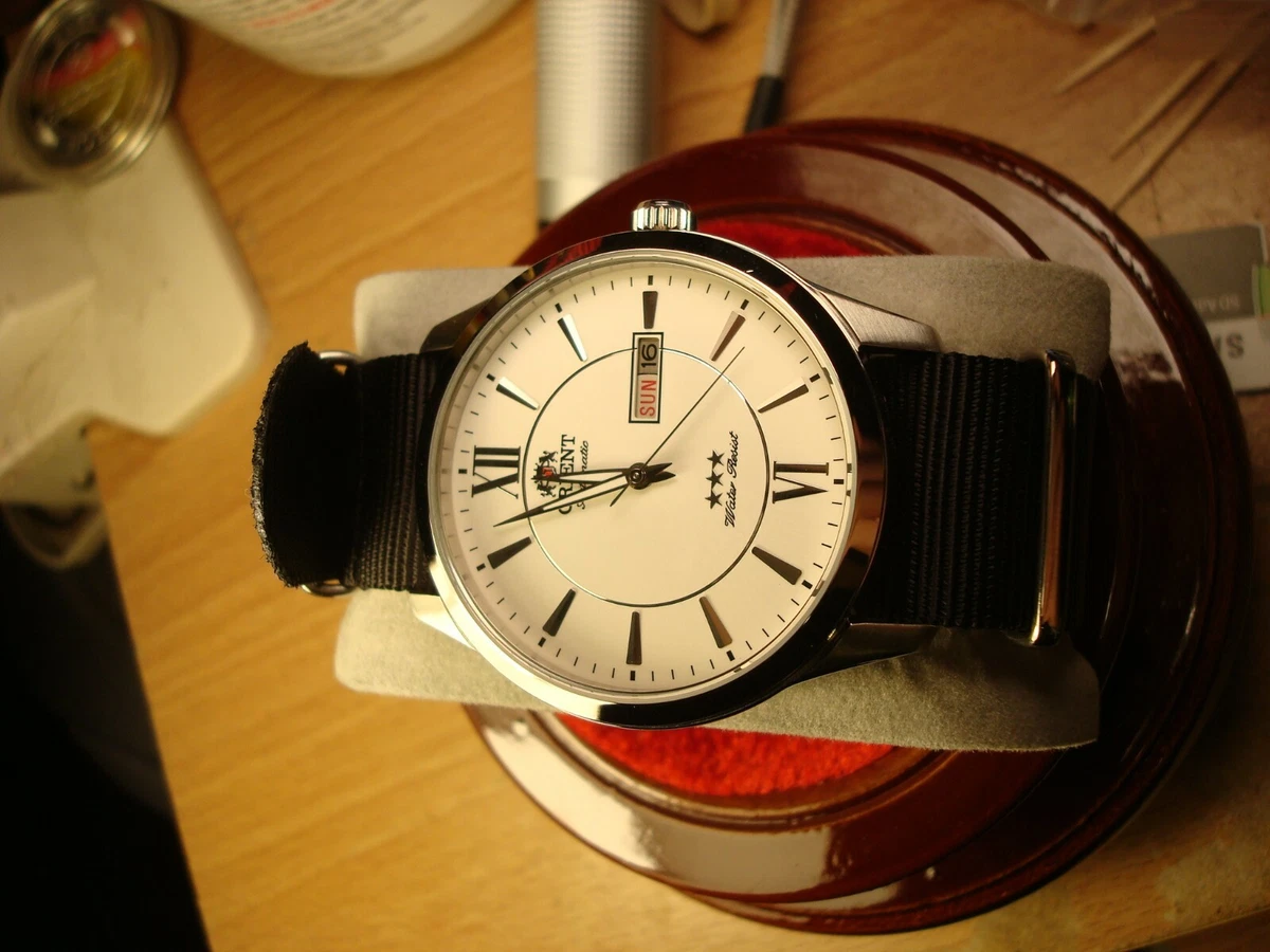 Orient Automatic Watch White Dial 3 5 star Discontinued RARE with
