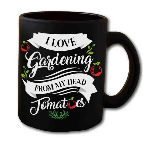 Tazza Caffè Pomodori I Love Gardening From My Head | Miglior Regalo per Giardinieri - Foto 2 di 4