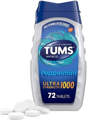 TUMS Peppermint Flavored Ultra Strength 1000 Antacid