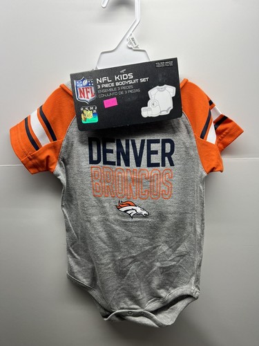 Denver Broncos Infant Bodysuit 3 Piece Set