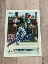 Chad Pinder Signed 2022 Topps Series 1 Card #95 COA Oakland Athletics A's
