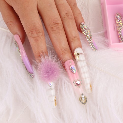 KnowU Silicone Hand Removable Wearable Nails Practice Nail Fine Package 10pcs - Picture 2 of 23
