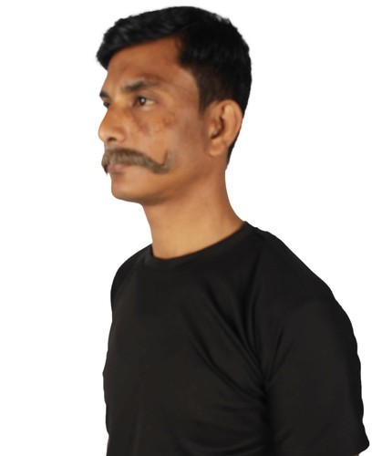 HPO Adult Men's Watson Fake Human Facial Hair Mustache, M-1268 - Picture 13 of 51