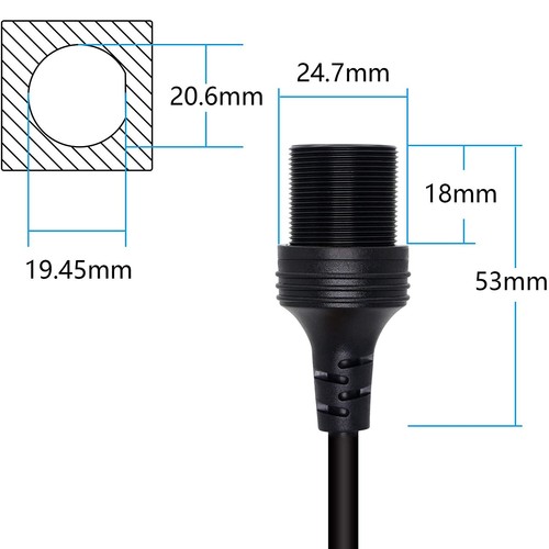 USB 2.0 A M/F Mount Extension Dash Flush Dashboard Cable for Car Boat Motorcycle - 第 4/6 張圖片