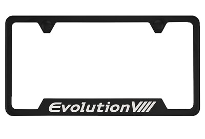 Black License Plate Frame for Mitsubishi Lancer Evolution VIII, Evolution8