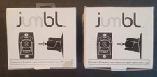 2 Pair Jumbl SINSB7B ProGrip Stainless Steel Speaker Wall Bracket Black Up To 10