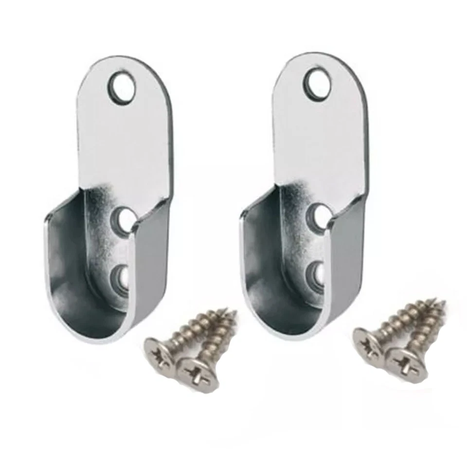 Wardrobe Hanging Rail Oval Chrome 30x15mm Clothes Bar 300–1800mm IANPAV - Image 4 of 4