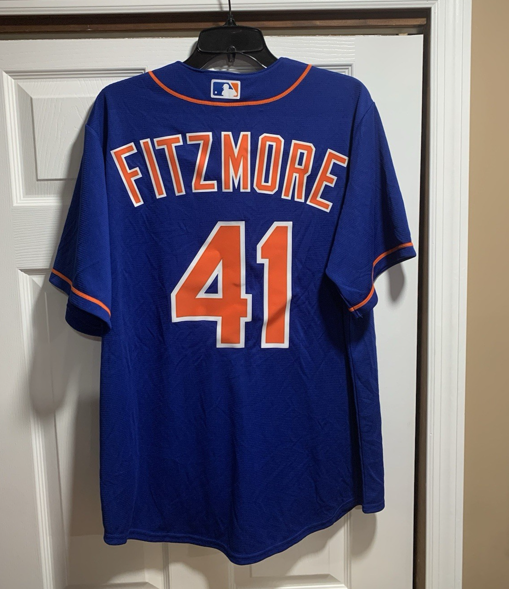New Nike New York Mets Royal Blue Button Up Jersey Sz L #41 | eBay