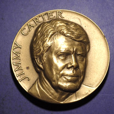 Jimmy Carter Medallic Arts 1977 Inaugural  Bronze Medal 2 3/4 in.