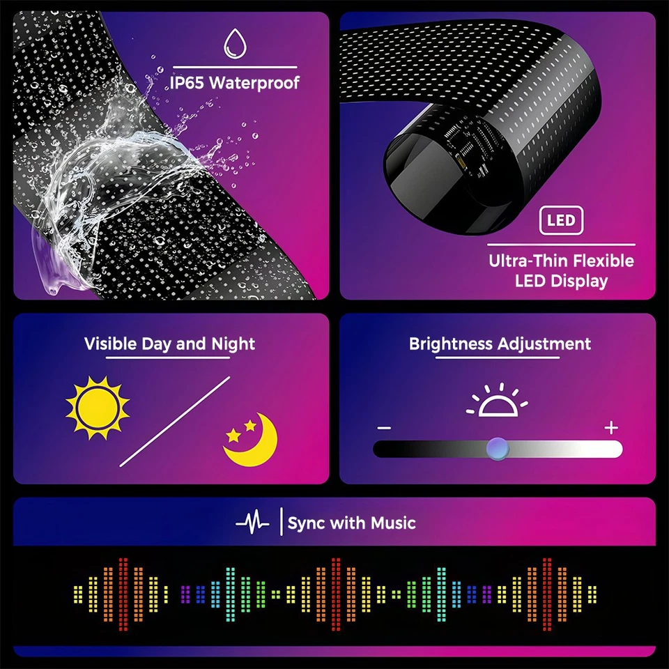 DIY Truck Specific Devil's Eye LED Screen Car Eye Light Truck Dynamic LED Light - image 4 of 4