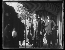 Photo:1920s Ottoman Turkish Officials Fez Formal Portrait Tent Canopy