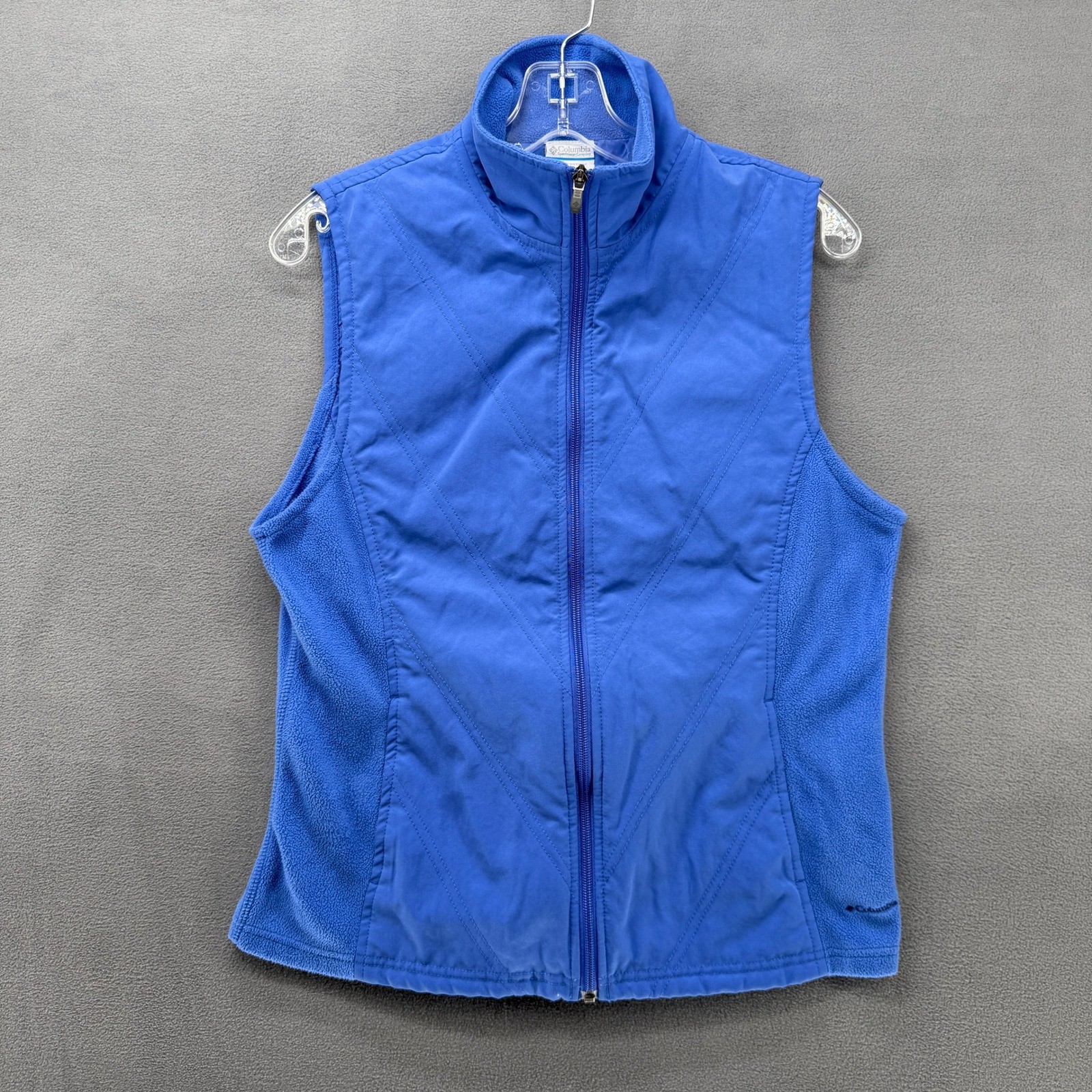 Columbia Sportswear Blue Fleece Lined Quilted Vest Women's Medium