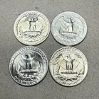 1964-D Washington Quarters BU Brilliant Uncirculated Silver Lot of 4 Coins $1