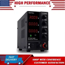 0-30V 10A Adjustable DC Power Supply Variable Regulated Lab 4-Digits LED Display